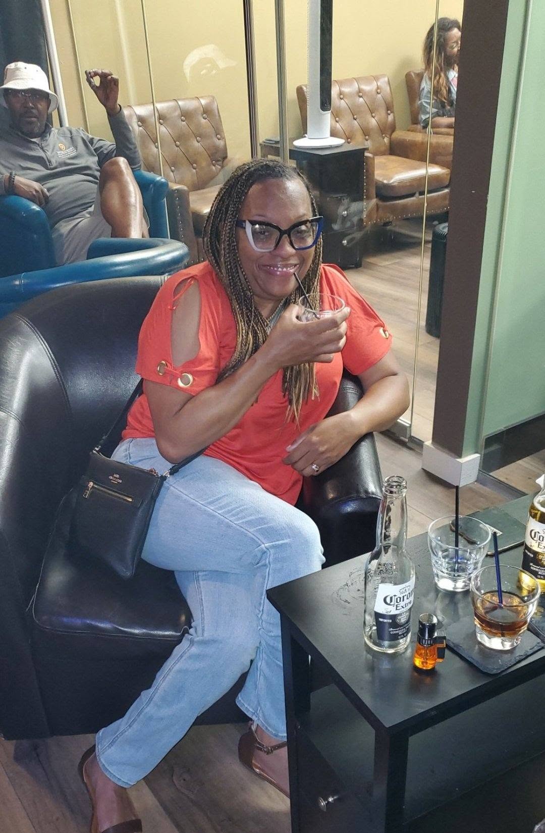 A guest enjoying the lounge atmosphere